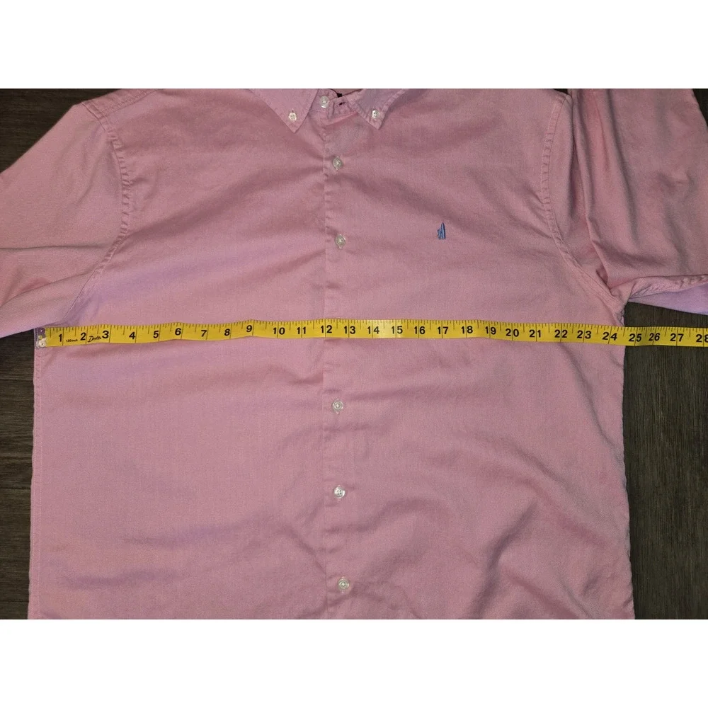 johnnie-O Men's Button Down Long Sleeve Cotton/Tencel Blend Pink Shirt XL